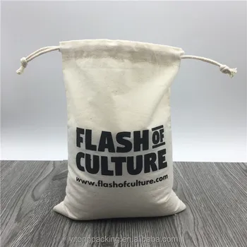 Wholesale Calico Cotton Muslin Drawstring Bag With Logo