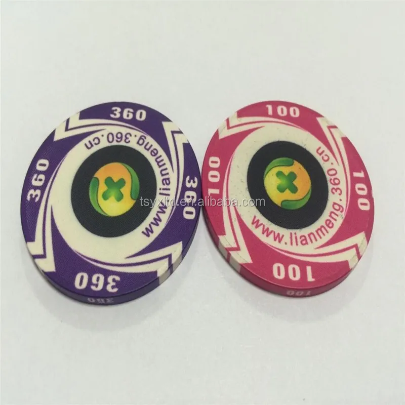 suited printed poker chips