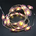 White Mini Christmas Lights Home Decoration Warm White Mini Chain Led String Christmas Flower Fairy Lights On Wire