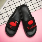 Flat Custom Printed PU Fashion Women Slide Sandals Ladies Flat Slippers
