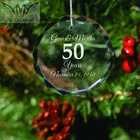 Ornament Ornament Glass Faceted Glass Engraved Ornament 50th Anniversary Couple Gift