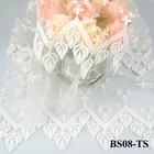 CYG XXY70 Bridal Tulle Mesh Floral Embroidery Lace Fabric Curtain DIY Lace Fabric