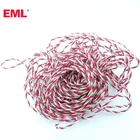 White Rope Wholesale 3 Strand Twisted Polyester Rope Red White Two-color Twisted Rope Free Samples
