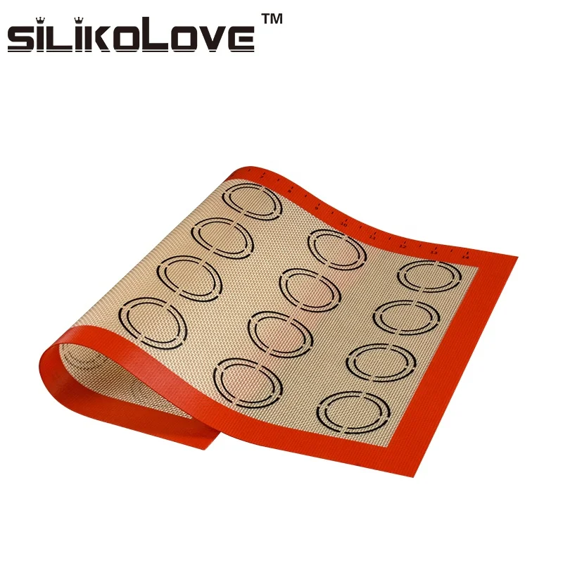 Non-Stick 20 Circles Measurements Silicone Baking Mat Cookie Sheets Pastry Silicone Fiberglass Mat For Baking