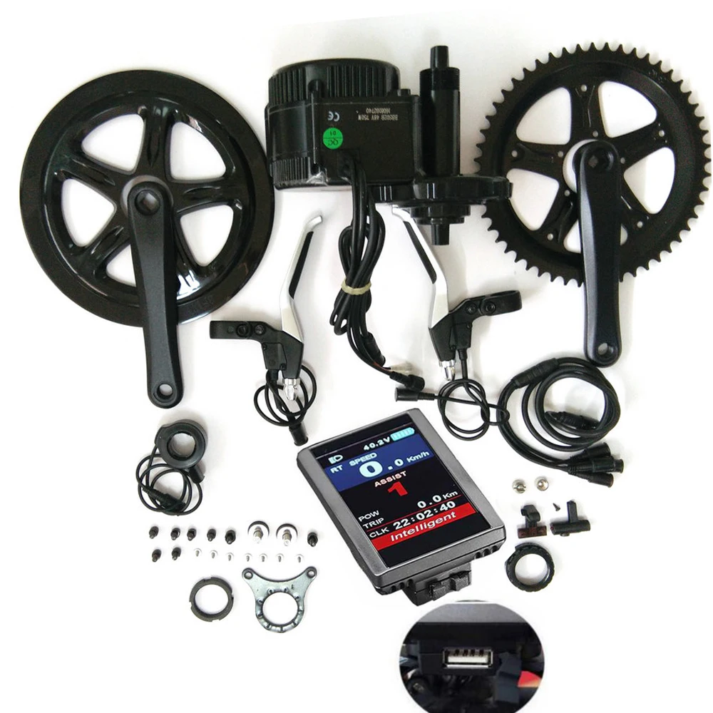 36V 250W Mid Drive Motor Ebike Conversion Kit with Display