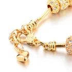 Charm Fashion DIY Jewelry Heart Charm Bracelets Bangles Glass Beads Women Bracelets For Women Gift
