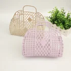 Handbags Ins Hot Retro Candy Portable Beach Handbags Openwork Basket Bag Vacation Bag Small Bag