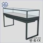 Glass Display Custom Retail Store Modern Lockable MDF Wooden Glass Jewelry Display Cabinet Table