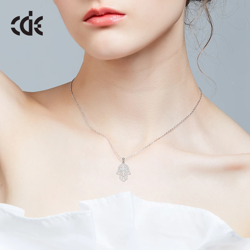 CDE YP1290 Trendy Jewelry 925 Sterling Silver Pendant Necklace For Women 2023 Joyas De Plata Cubic Zirconia Cute Necklace