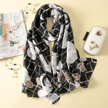 China factory custom digital printing 100 silk scarf