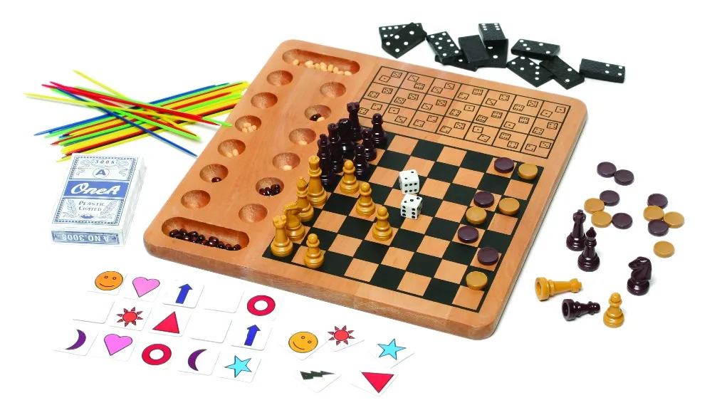 Hot Sale Popular 12 In 1 Wooden Toy Children Chess Game Table