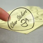 Sticker Vinyl Labels Custom Clear Transparent Vinyl Sticker Label Printing For Product Label