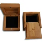 Box Wood Ring Wood Wooden Ring Box Magnetic Jewelry Gift Box Laser Engraved Small Wood Bamboo Ring Box