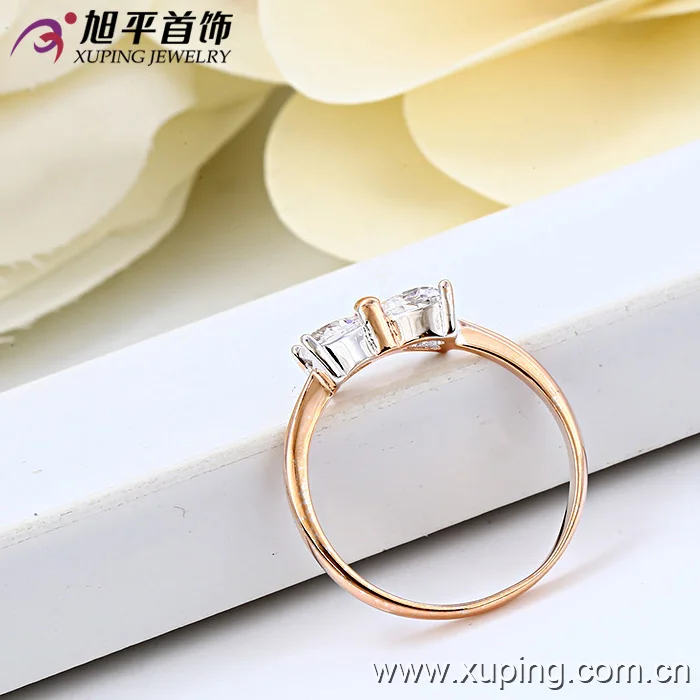 13097 China wholesale xuping High Quality Jewelry Bowknot lady fashion jewelry gold ring designs CZ charm ring