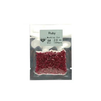 Hot sale 8# ruby synthetic diamond 8 red corundum man-made rubies loose gemstone beads for jewelry