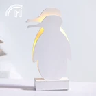 White Christmas Lights Warm White Christmas Penguin With Led Lights Table