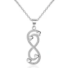 9k Necklace Women Trending Women Wedding Engagement Diamond Bridal Jewelry 9k White Gold Crown Necklace