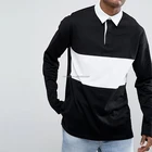 Cotton T-shirts Polo Shirts Men Menpolo T-shirts For Men 100% Cotton Men's Oversized 100 Cotton Colorblock T-shirts Custom Print Logo Long Sleeve Sports Polo Shirts For Men