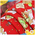 Terry Cloth Terry Cotton Fabric Eco Friendly Cotton Elastic Knitted Red Bear Custom Printed Terry Cloth Fabric Wholesale