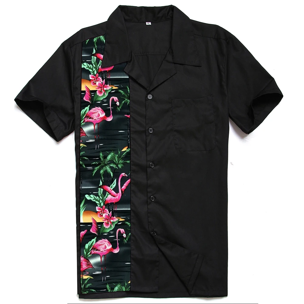 Vintage Retro Pink Flamingo Print 