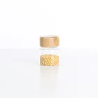Honey Bamboo 80ml Honey Glass Jar With Bamboo Lid Powder Jar