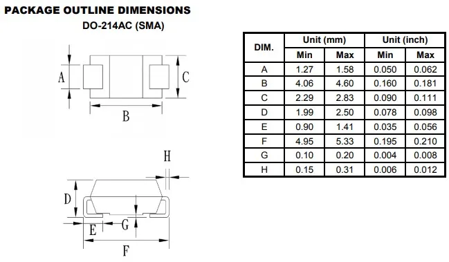 SS14 Diode Package Pinout And Datasheet 50 OFF