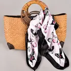 Scarf New 60*60 Printing Scarf Wholesale Yiwu Factory Direct Emulation Small Satin Square Scarves Optional