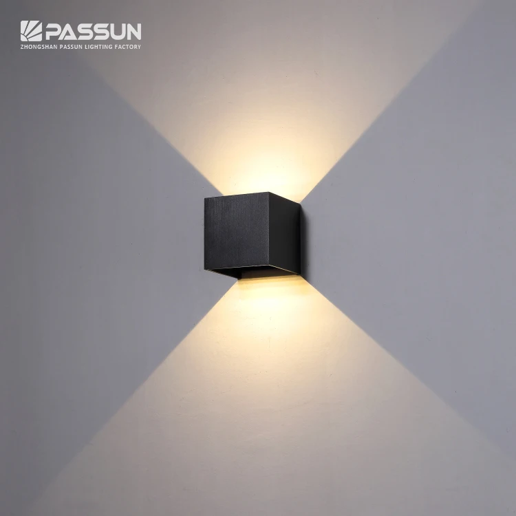 Aluminium 7 W 7W Black TVGO Wall Light Indoor/Outdoor Modern LED Wall Light with Adjustable Beam Angle Design IP 65 Waterproof Outdoor Wall Light 3000 K Warm White