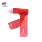 T-shirt Bags Plastic T-shirt Bag Cheap Hdpe Plastic T-shirt Handle Red Color Perforated Garbage Bags