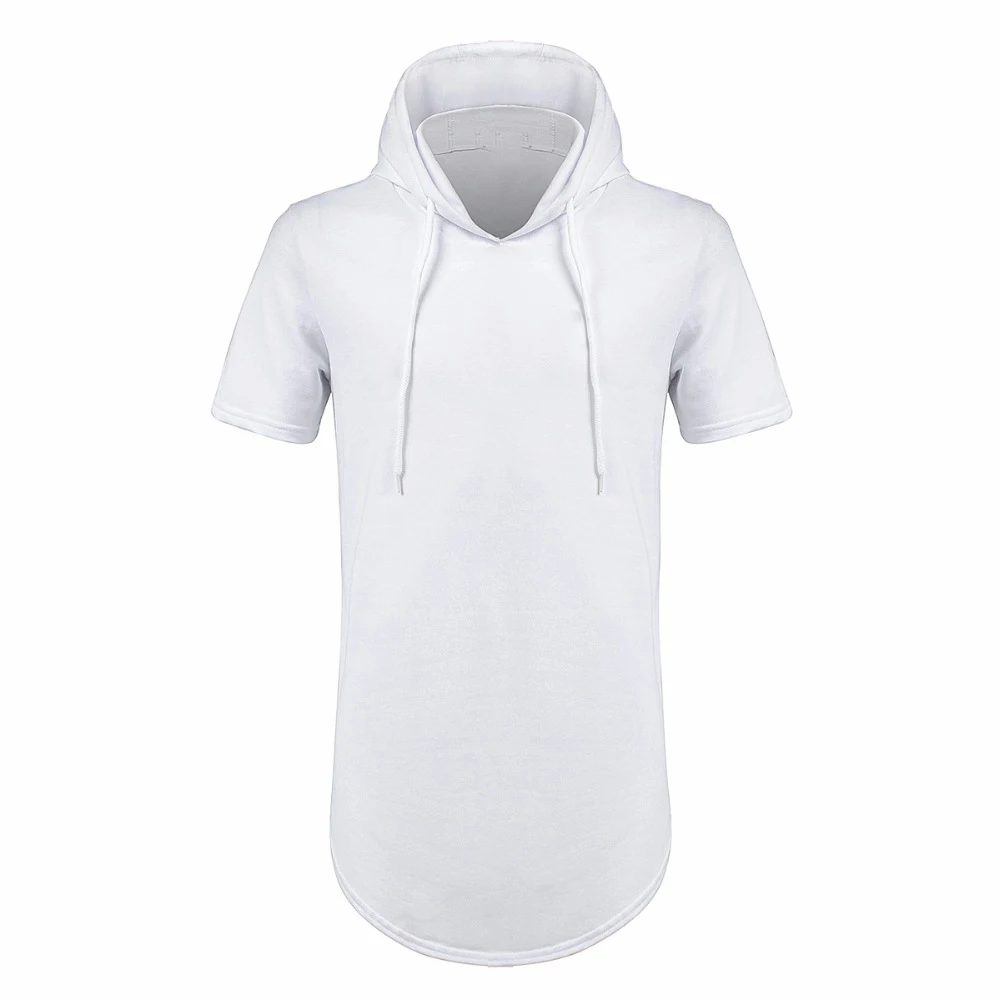 white short sleeve hoodie