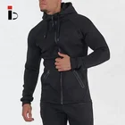 Sports Hoodies Fleece Hoodie New Fitness Gym Jogging Pockets Sports Fleece Hoodies Men Jacket With Hat