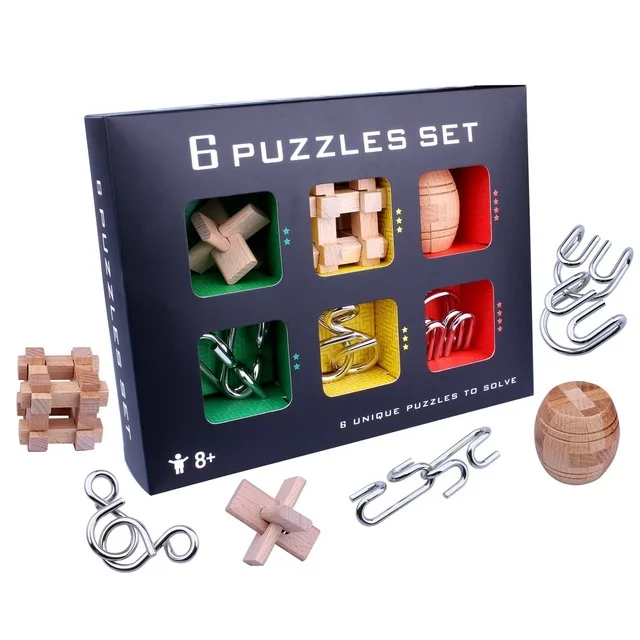 4pcs Lock Puzzle Denkaufgabe IQ Test Lernspielzeug für Erwachsene Kinder 