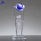 New New Design Corporate Trophy K9 Best Quality Crystal Corporate New Design World Globe Surge Award Trophy