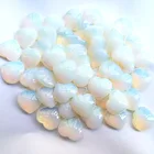 Heart Gemstone Chakra Heart Gemstone Opal Glass Heart Pendant Opalite Healing Crystal Energy Products