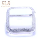 SLS Wholesale Luxury Sparkle Diamond Iwatch Case For Apple 40mm 44mm Watch Face Cover Ice Out