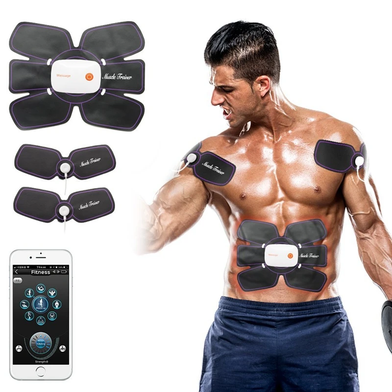 EMS Abdominal Muscle Trainer Wireless Muscle Stimulator Remote Control AB Toner 