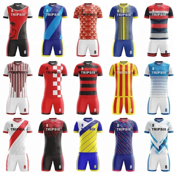 Custom Sublimation Digital Printing Football Shirt Maker Soccer jersey Set Catalog