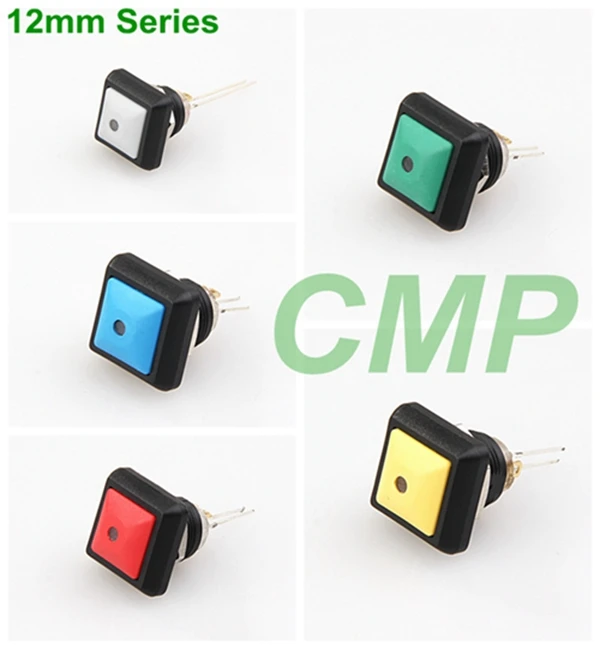 square plastic switch with led