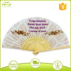 Plain Fan Hand Fan Bamboo Custom Sublimated Design Plain Folding Hand Bamboo Fan For Club