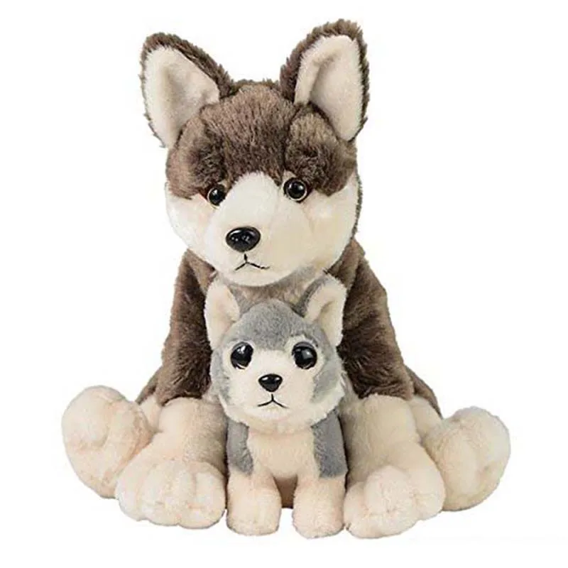 Realistic Wolf Plush Stuffed Animal Big Wolf With Baby Soft Toy - Buy  Realistic Wolf Plush,Plush Baby Wolf,Stuffed Animal Big Wolf Product on  