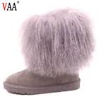Shoes CF-088 Free Samples Latest Design Cow Suede Faux Fur Winter Boots And Shoes Lady