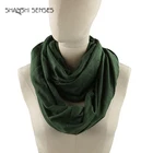 Scarf Winter Designer Scarfs Ladies Knitted Snood Circle Scarves Winter Solid Acrylic Infinity Scarf