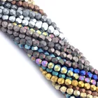 gemstone beads wholesale hematite diamond cut beads 4mm