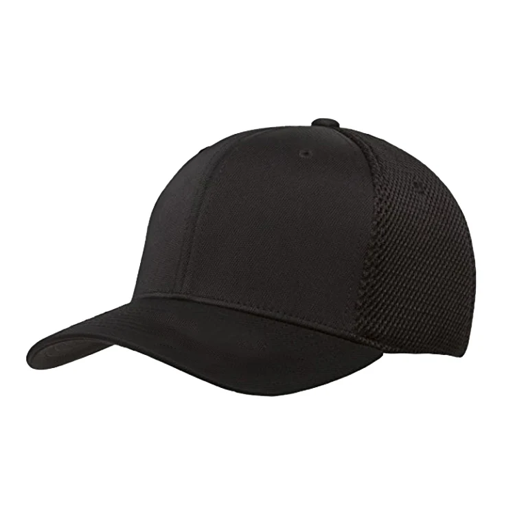 blank black fitted baseball caps