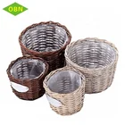 Plastic Pots Garden Basket China Plastic Liner Garden Wicker Basket Flower Pots