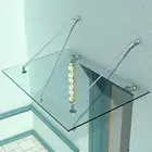 Stainless Steel Canopy Stainless Steel Glass Canopy Tejadillo Bracket Laminated Tempered Glass Awning