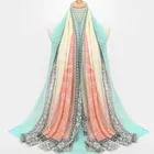 Cotton Scarf Fashion Ethnic Style Female Color Matching Cotton And Linen Scarf Printed Hijab Shawl