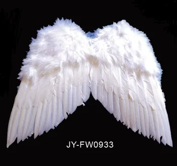 White Adult angel feather wings for Halloween