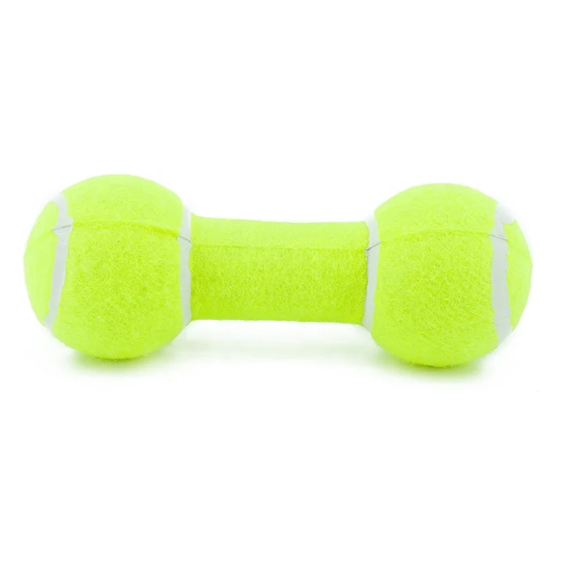 tennis ball dumbbell dog toy