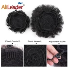 Hair Bun AliLeader Brown Afro Puff Synthetic Hair Clip Bun